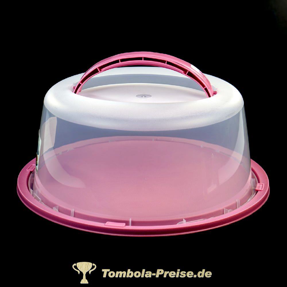 Runder Tortenbehälter rosa