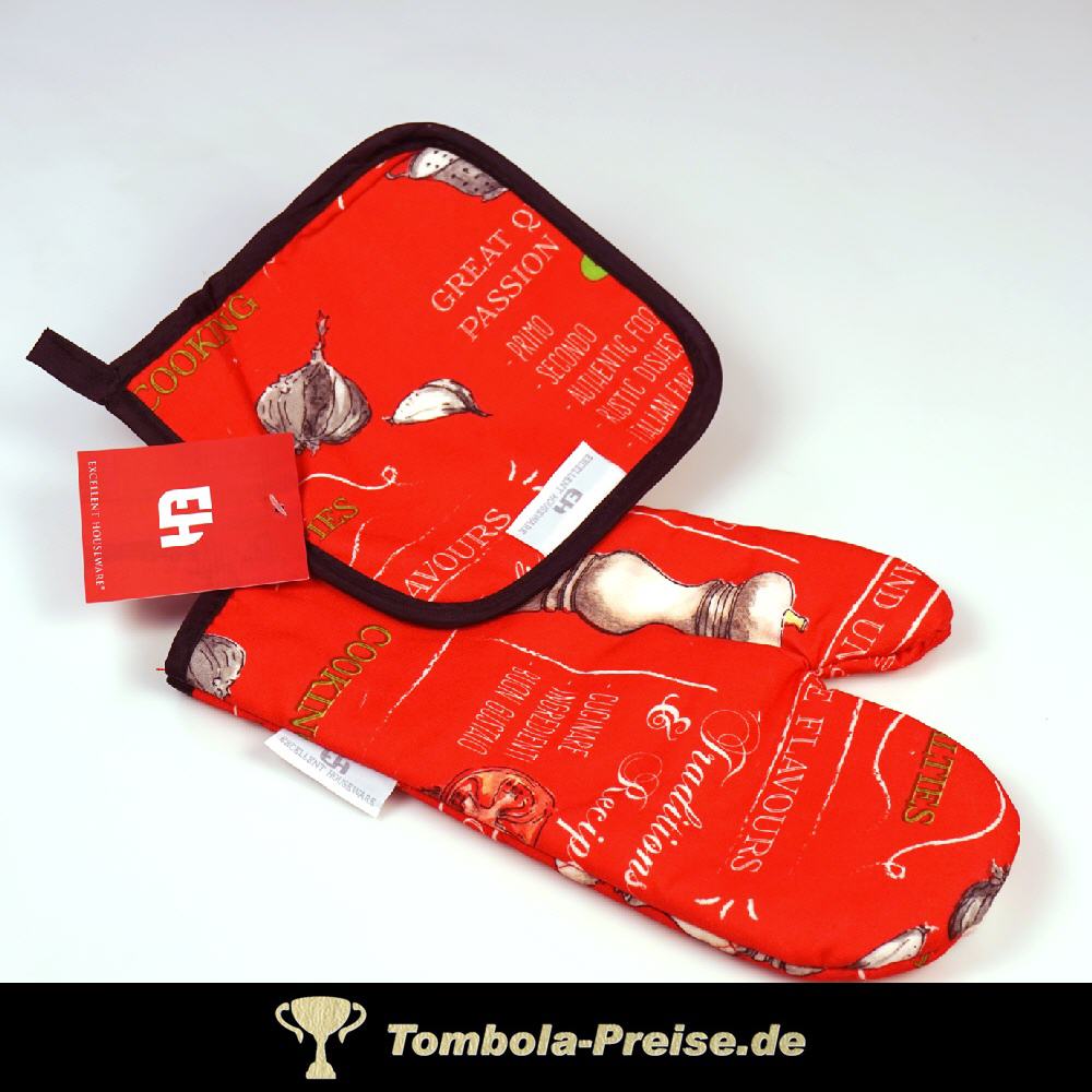 Ofenhandschuh mit Topflappen im Set