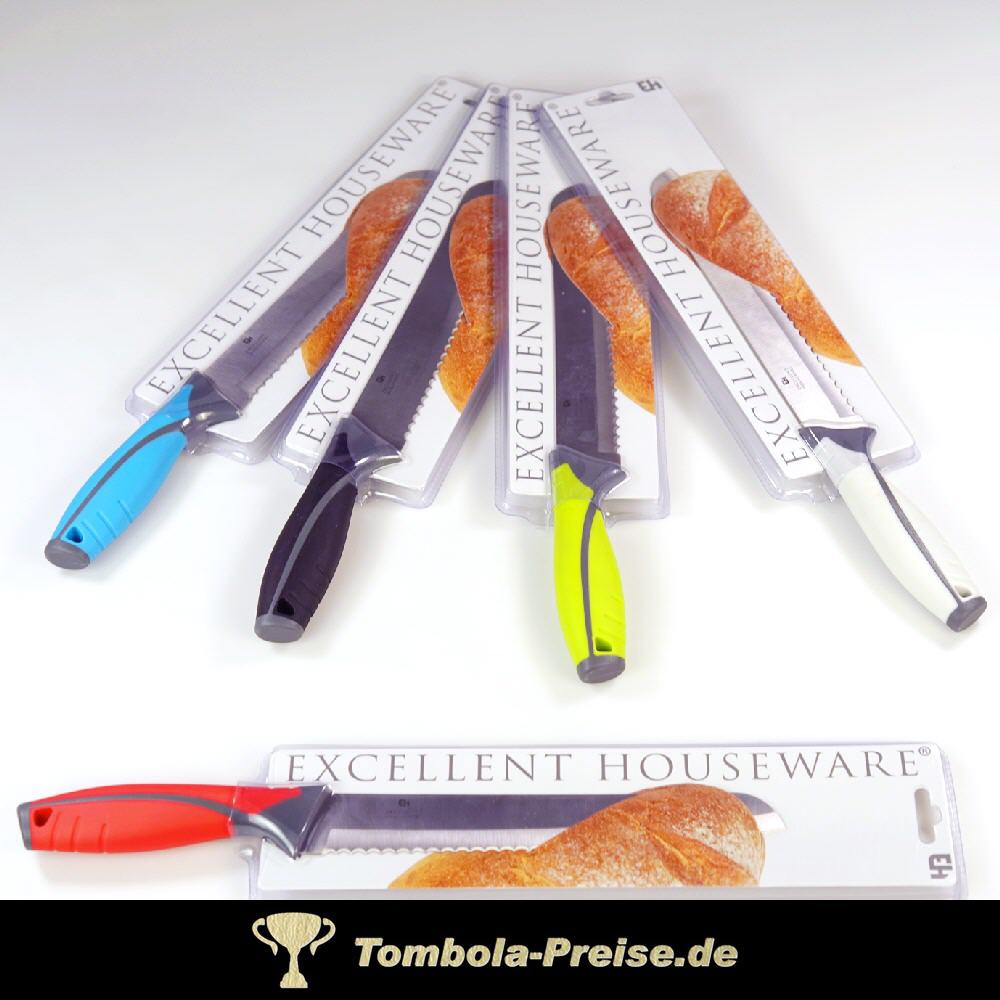 Brotmesser mit farbigem Griff
