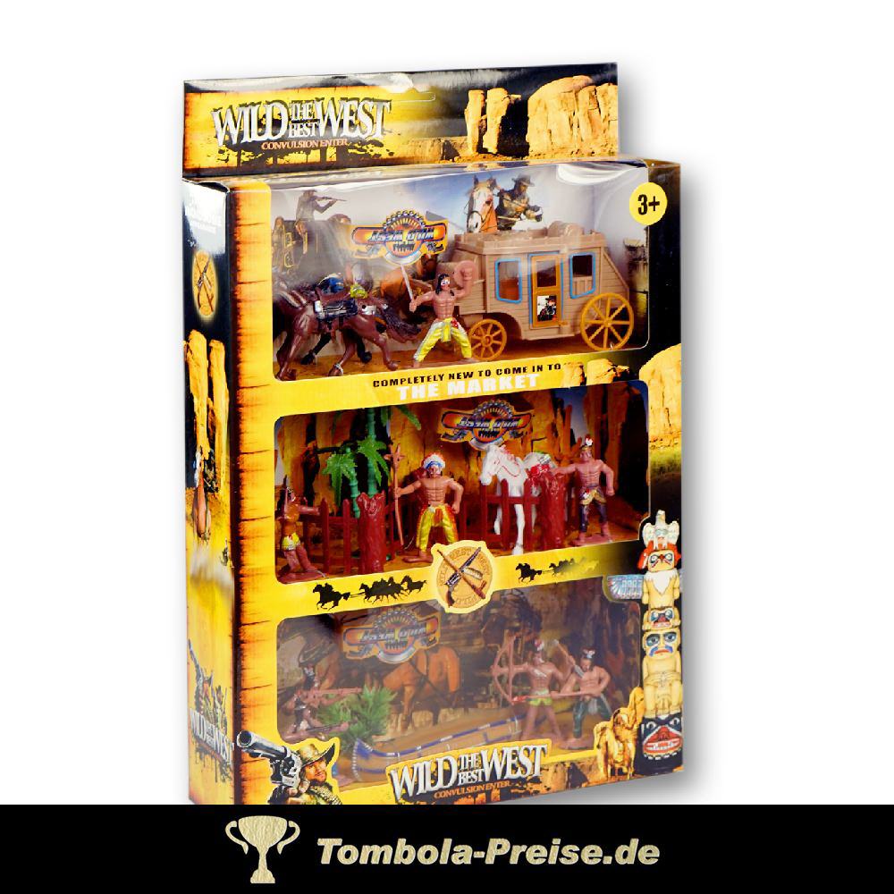Cowboy & Indianer Spiel-Set groß