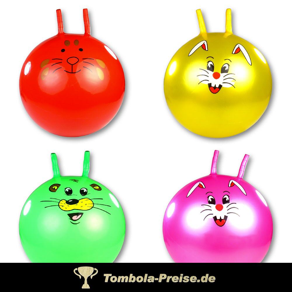 Hüpfbälle mit Tiergesichtern