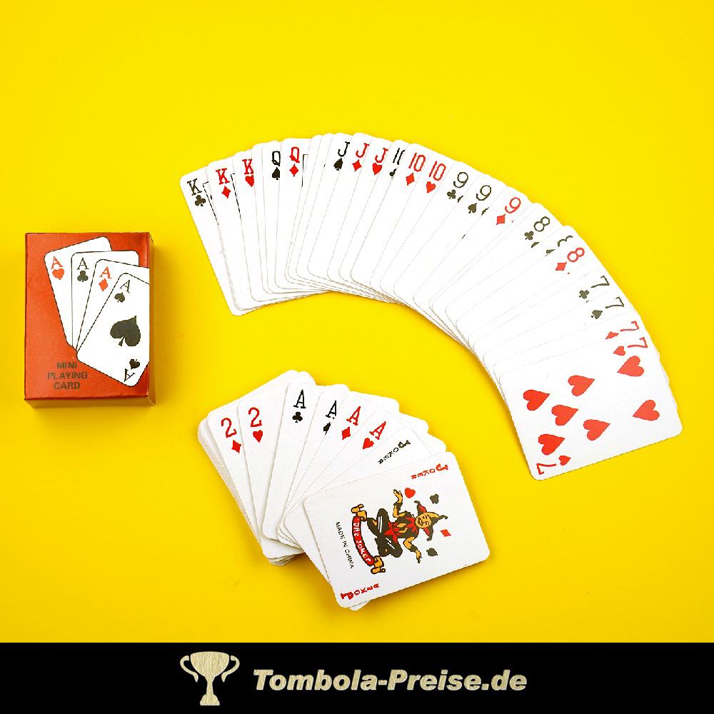 Mini-Spielkarten Rommé / Poker