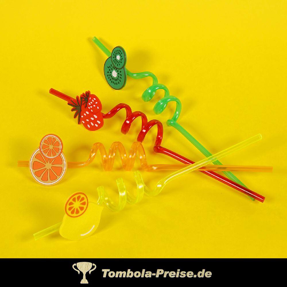 Trinkhalme Früchte 4er-Set