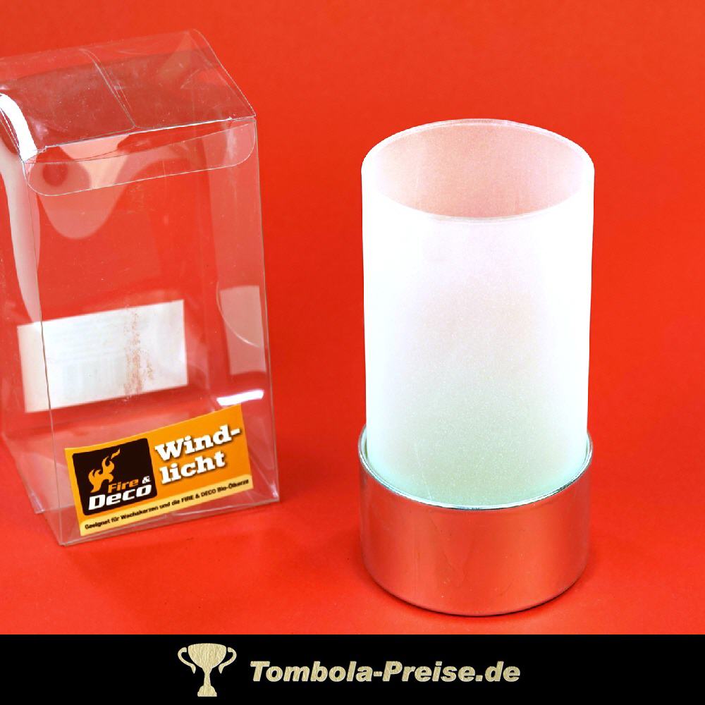 Windlicht aus Milchglas