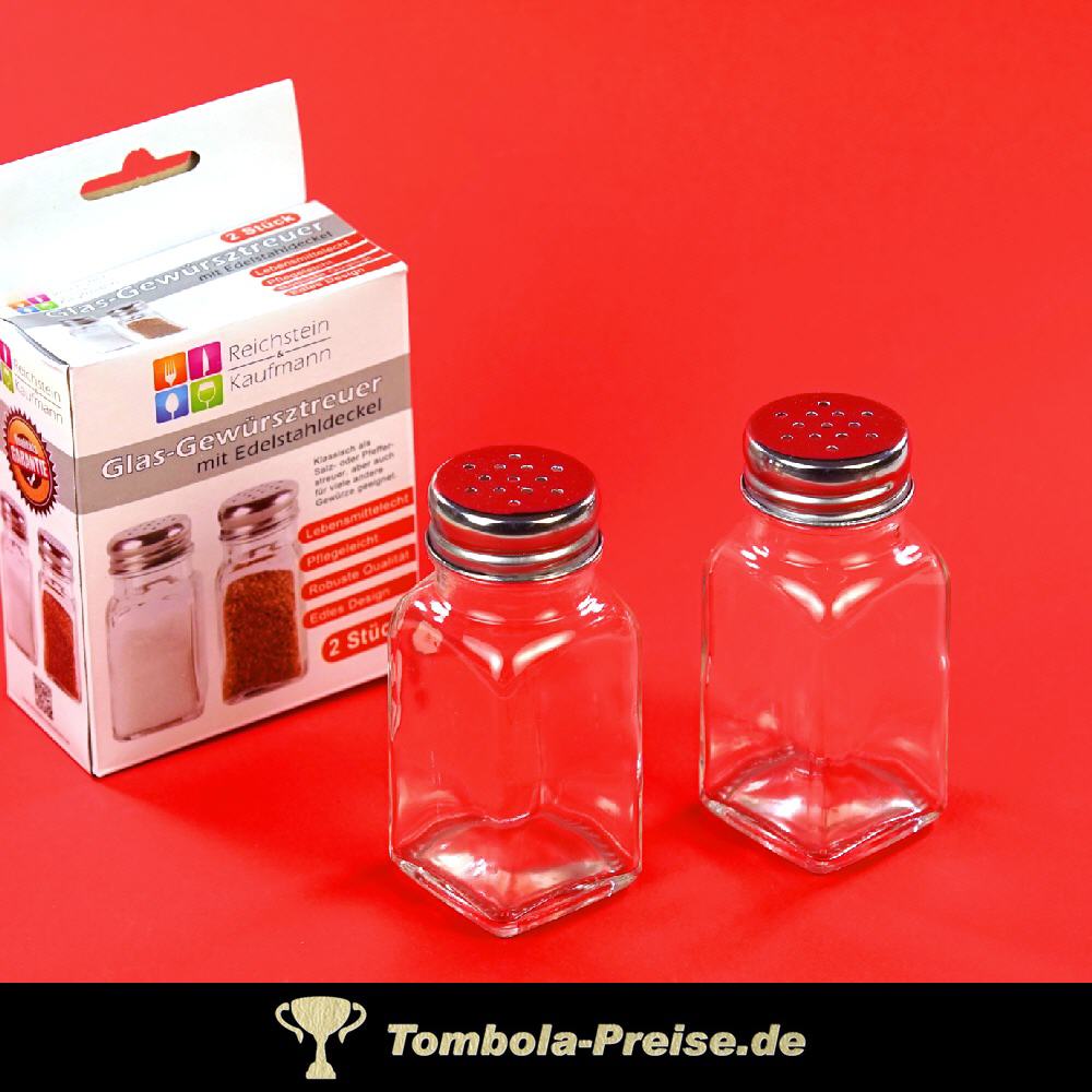 2er-Set Gewürzstreuer aus Glas