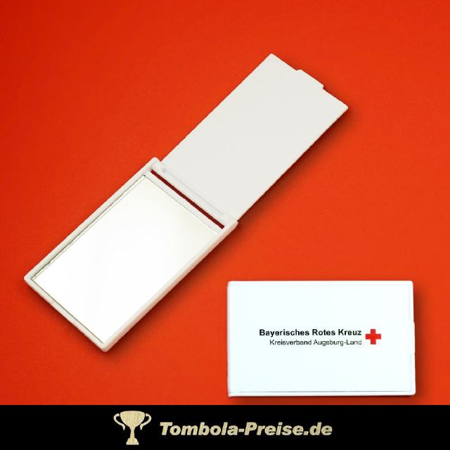 Taschenspiegel eckig mit individuellem Druck