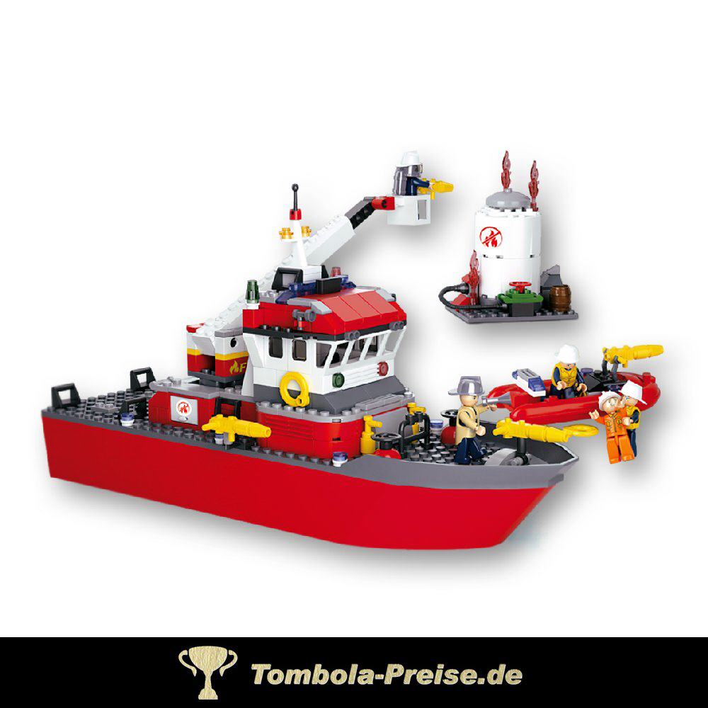 Löschboot Feuerwehr Steckbaukasten