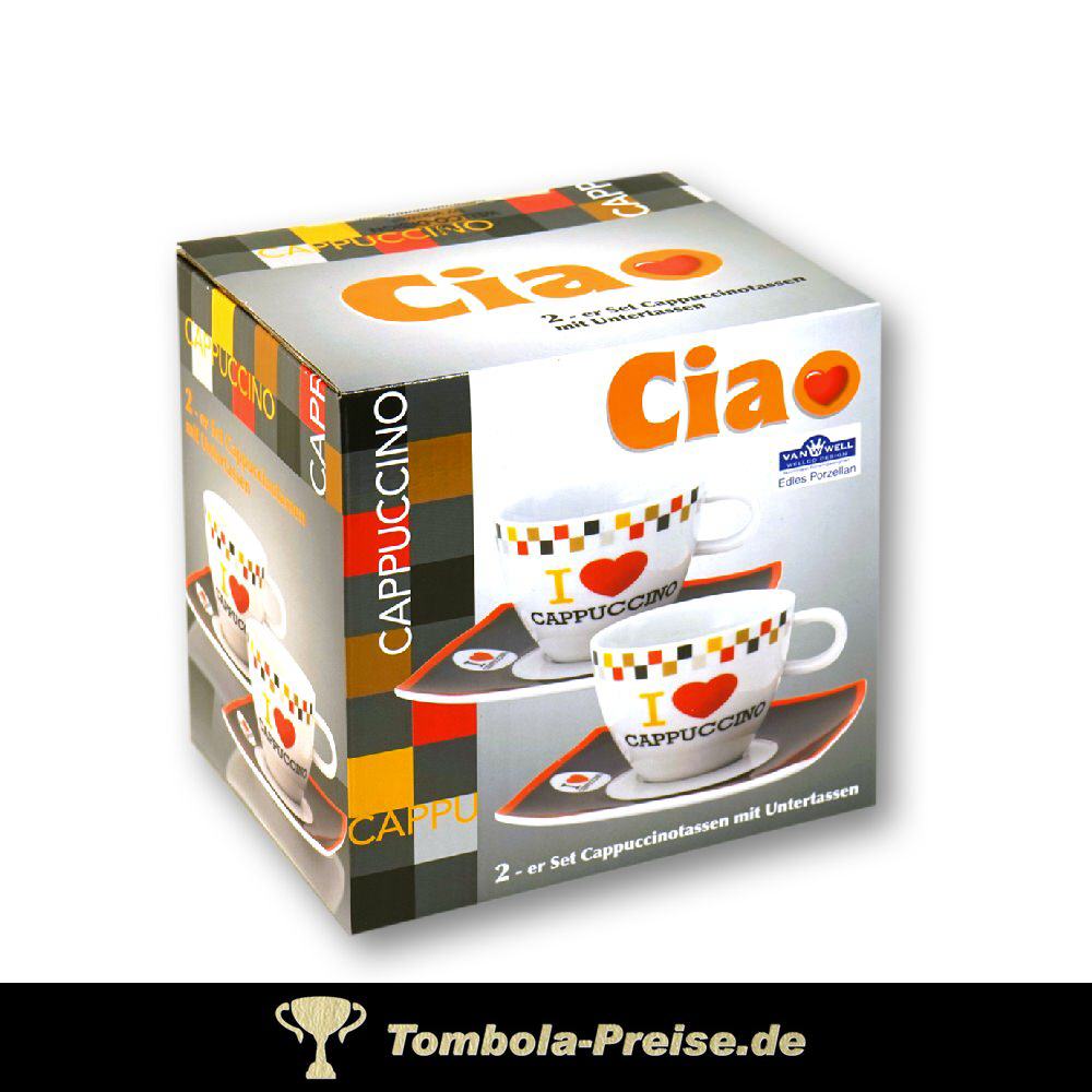 TreuePräsent 2er-Set Cappuccino-Tassen