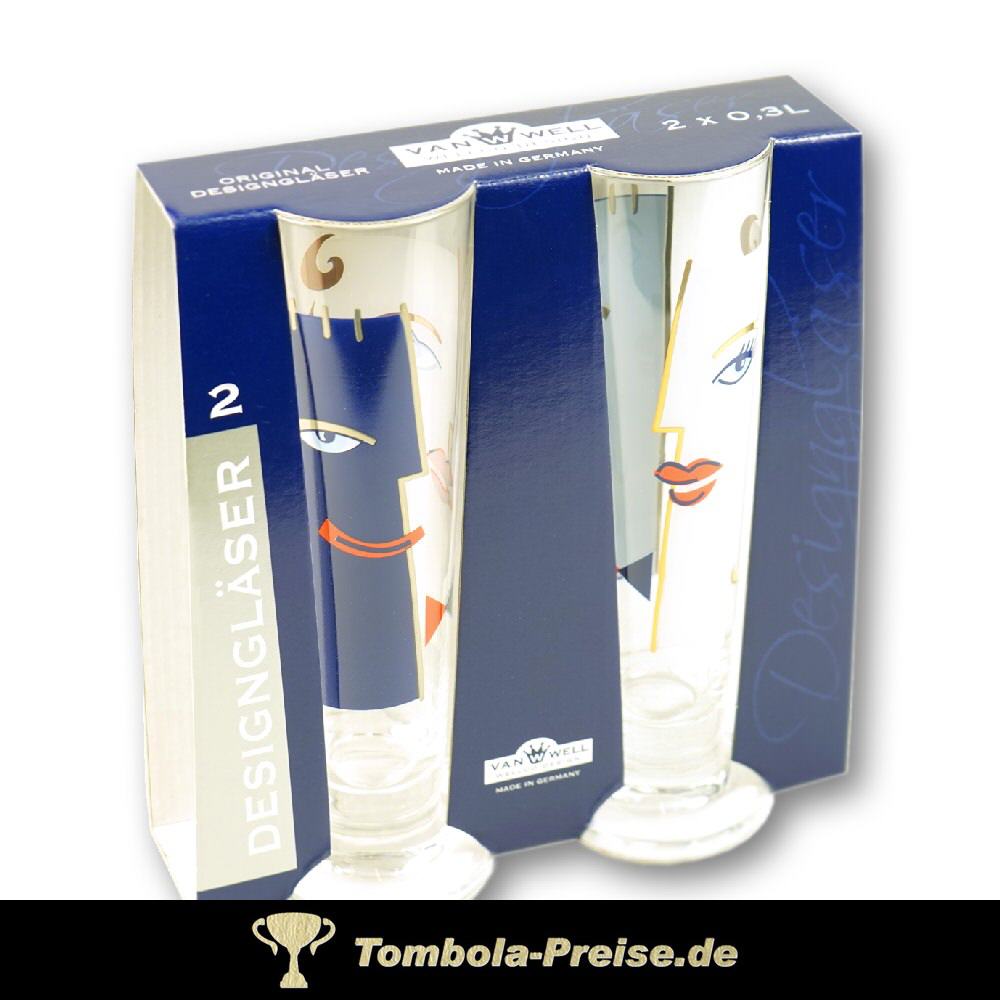 TreuePräsent Design-Biertulpen 2er-Set