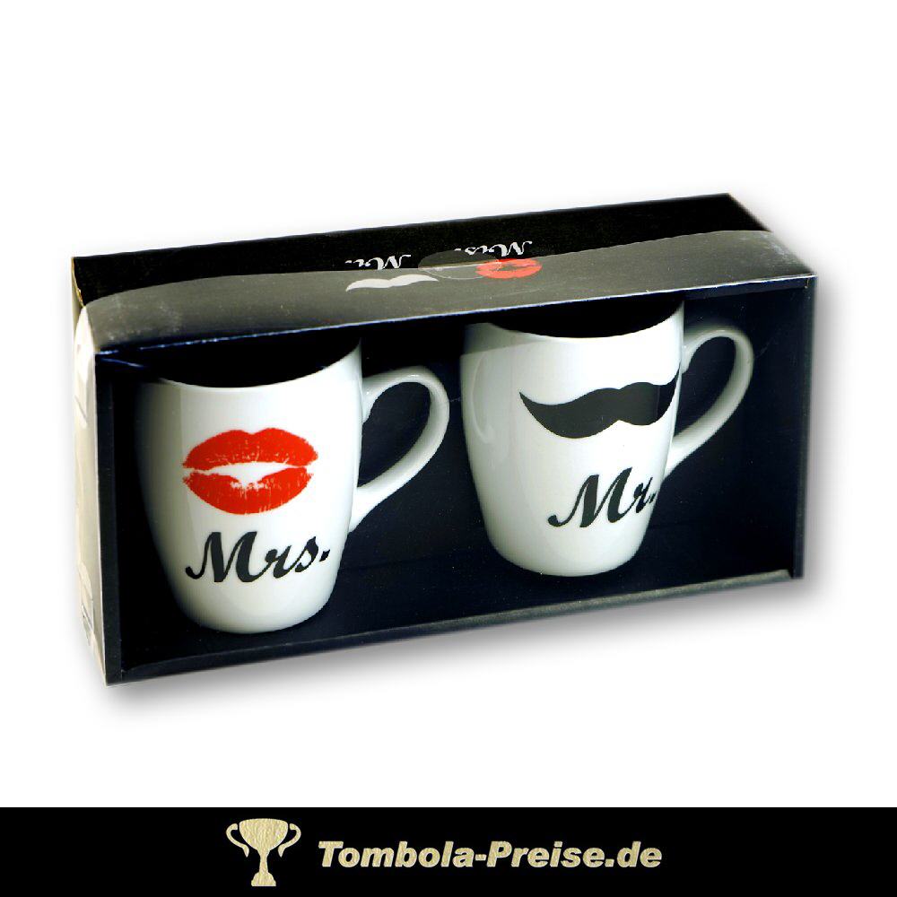 TreuePräsent Becher-Set Mr & Mrs