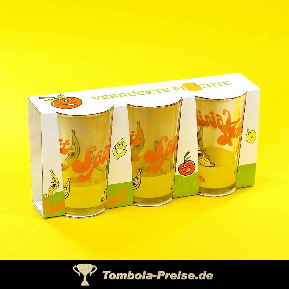 Limonadengläser 3er-Set Früchte