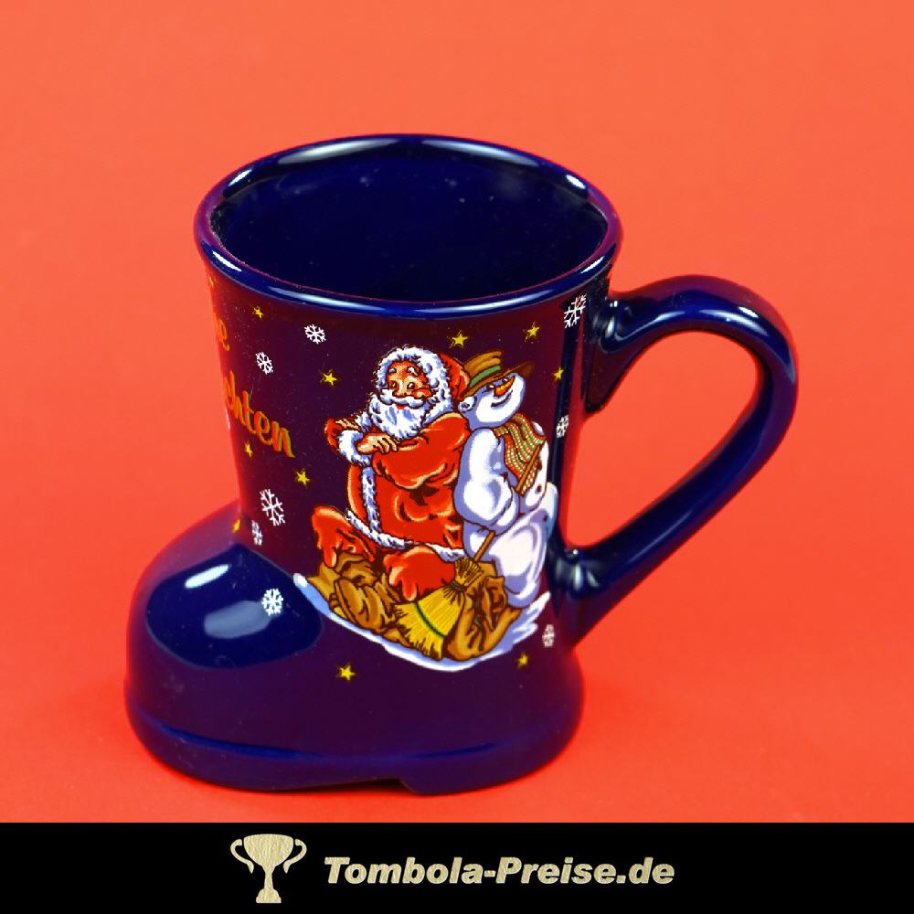 Glühwein-Stiefel blau mit Henkel