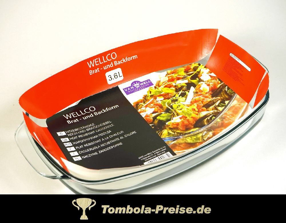 TreuePräsent Glas Brat- & Backform oval