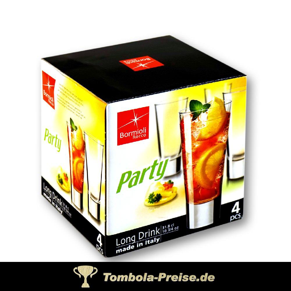 TreuePräsent Party-Gläser-Set Longdrinkgläser
