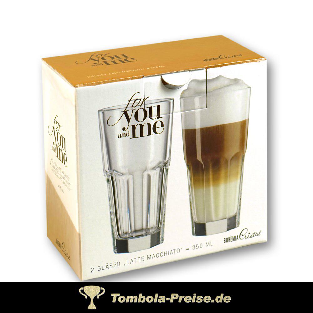TreuePräsent 2er-Set Latte-Macchiato Gläser