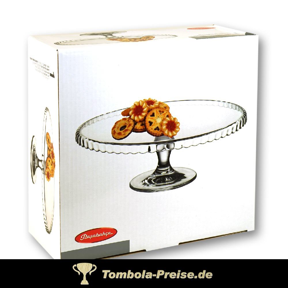 TreuePräsent Tortenplatte aus Glas