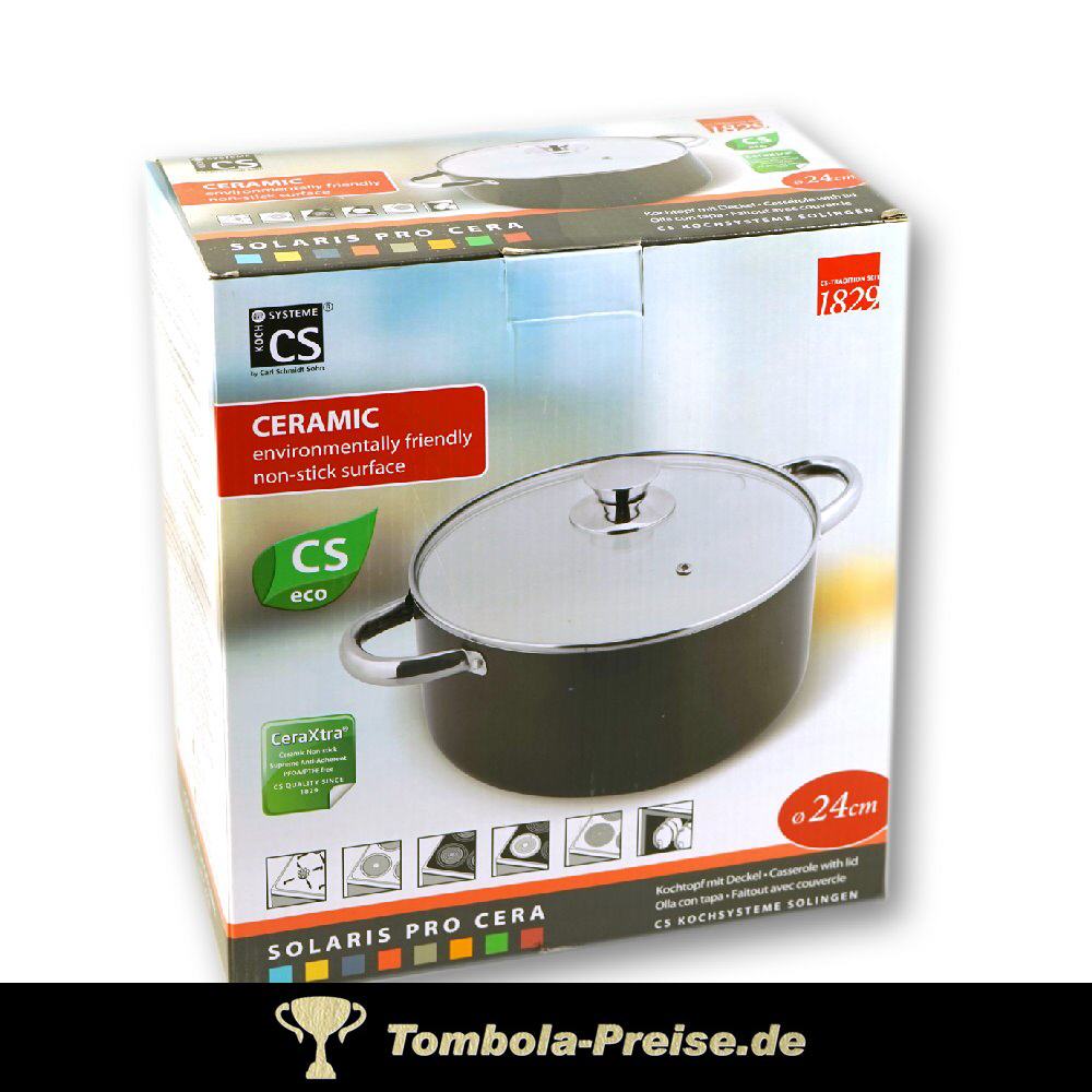 TreuePräsent Kochtopf mit Deckel 24 cm