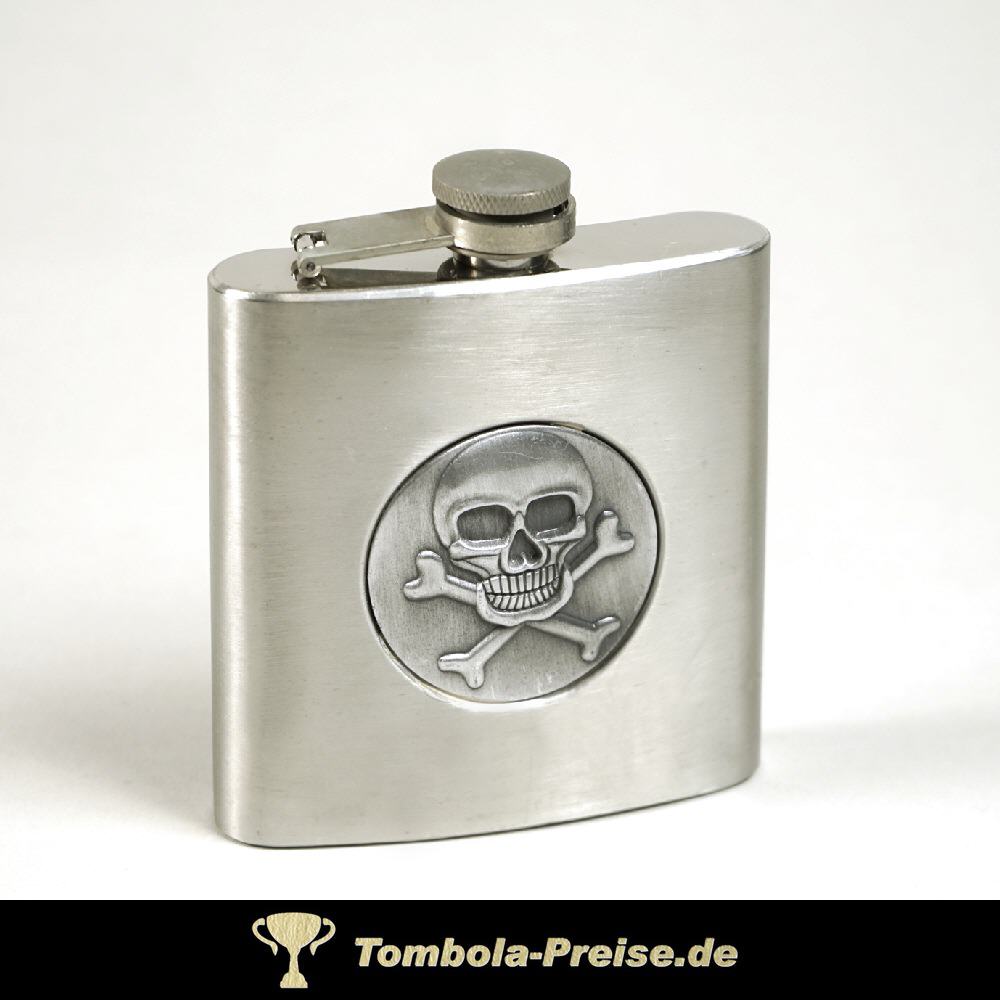 TreuePräsent Flachmann Totenkopf