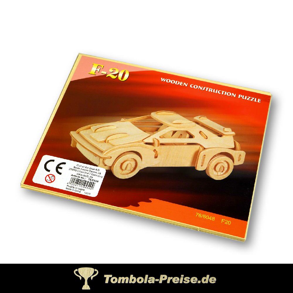 TreuePräsent Holzpuzzle Rennwagen
