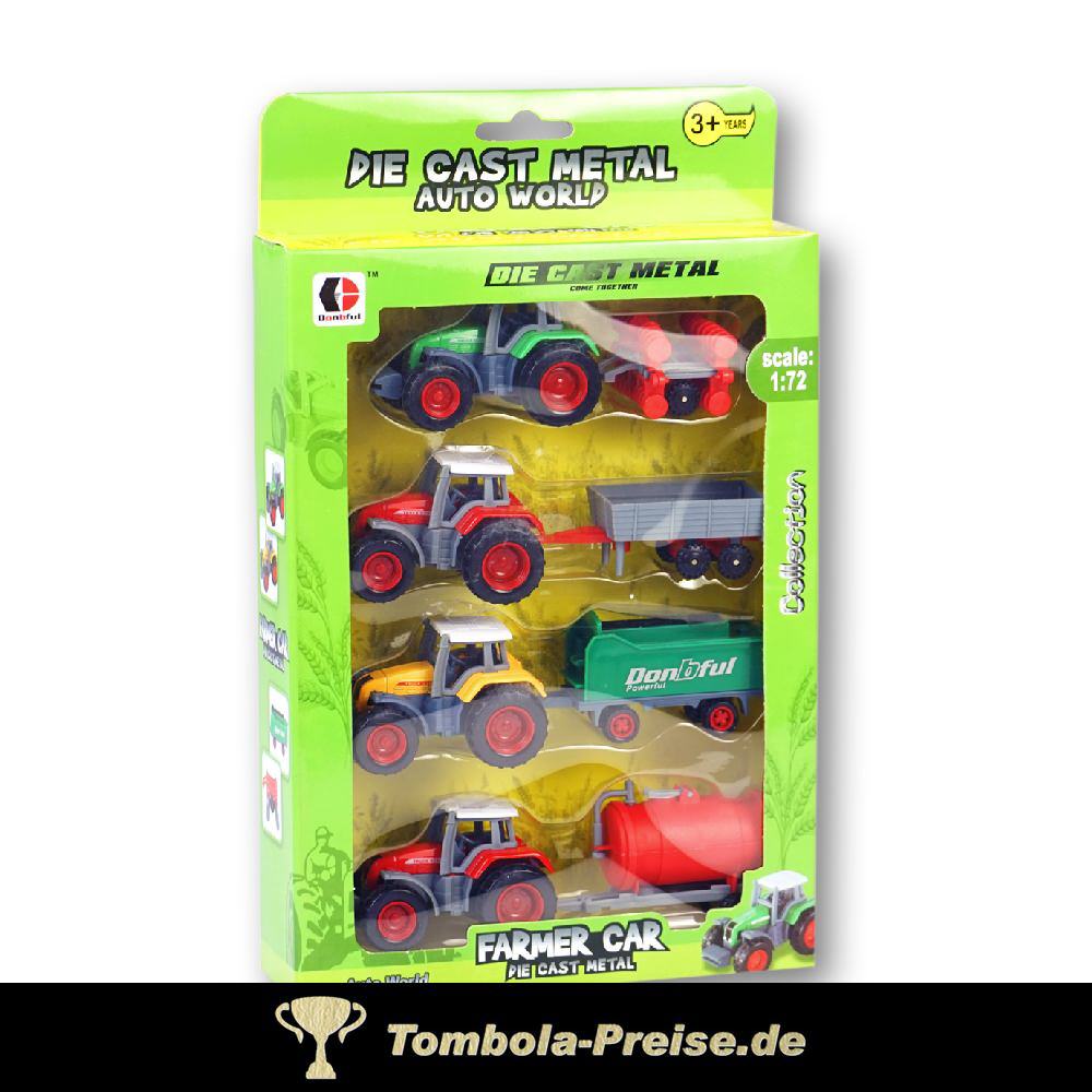 Spielzeug-Traktoren 4er-Set