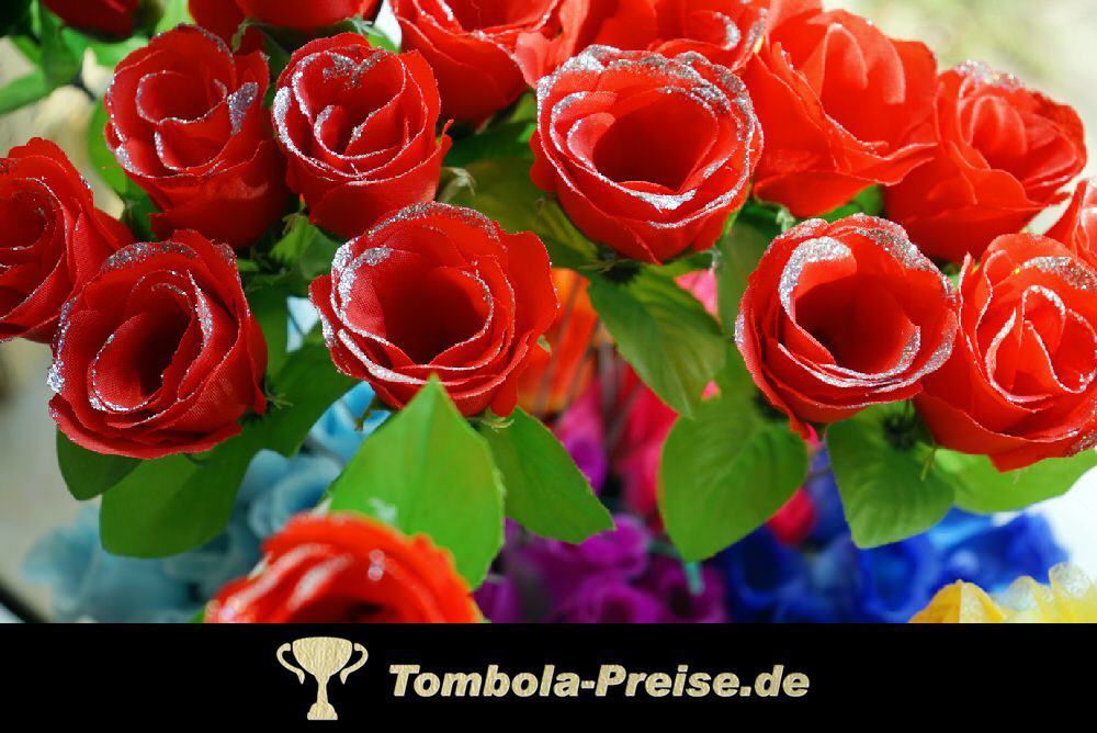 TreuePräsent Seidenrose 45 cm Glitzer