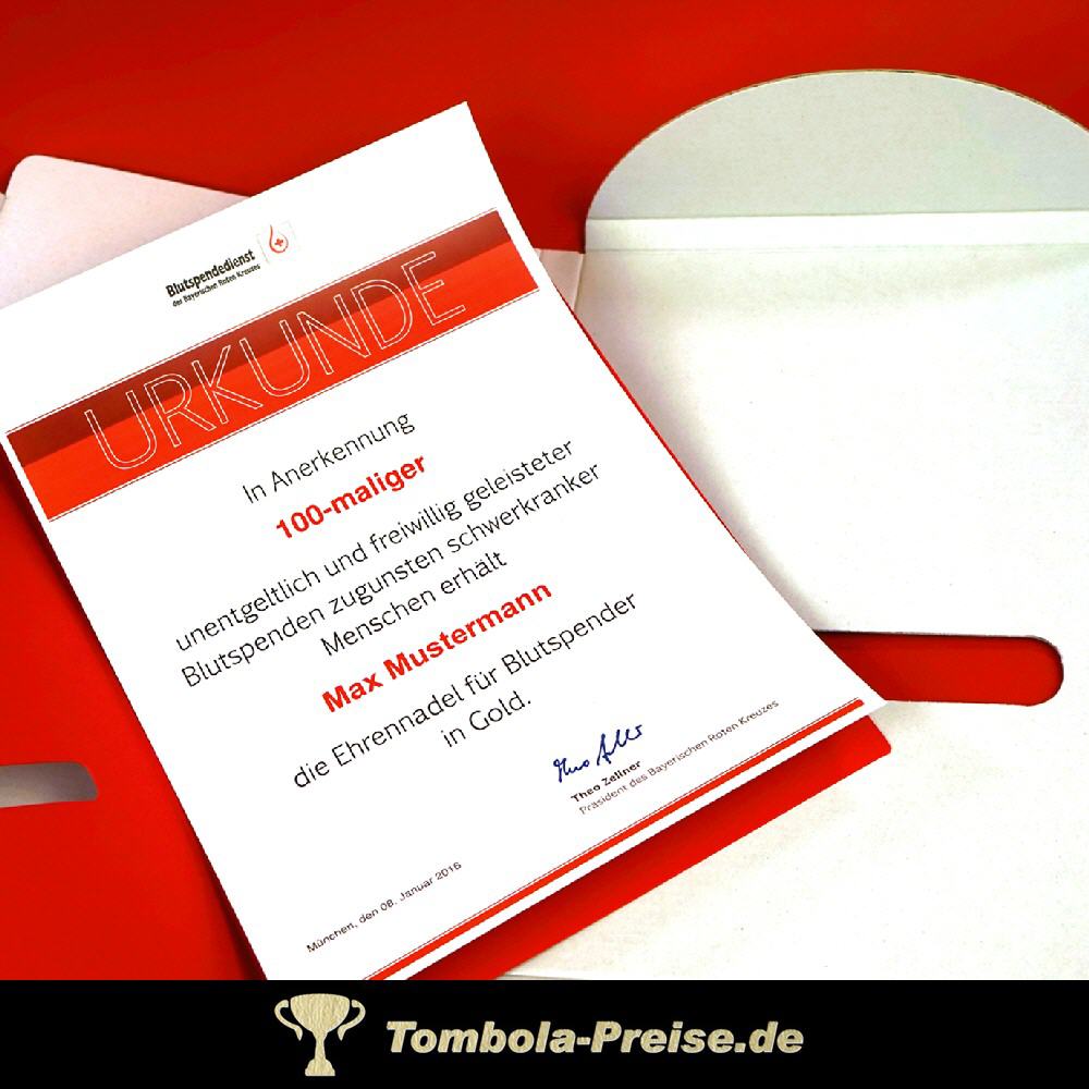 Mappen-Set für Jubiläums-Blutspender