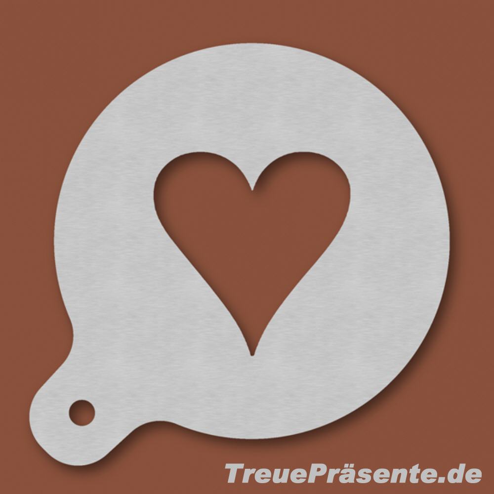Cappuccinoschablone Herz
