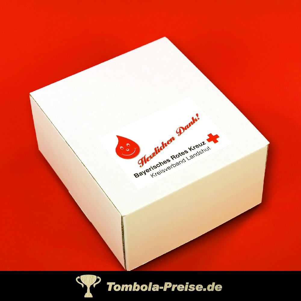 Geschenkbox mit RK-Aufkleber