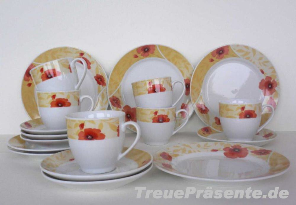 Kaffeeset Mohnblume